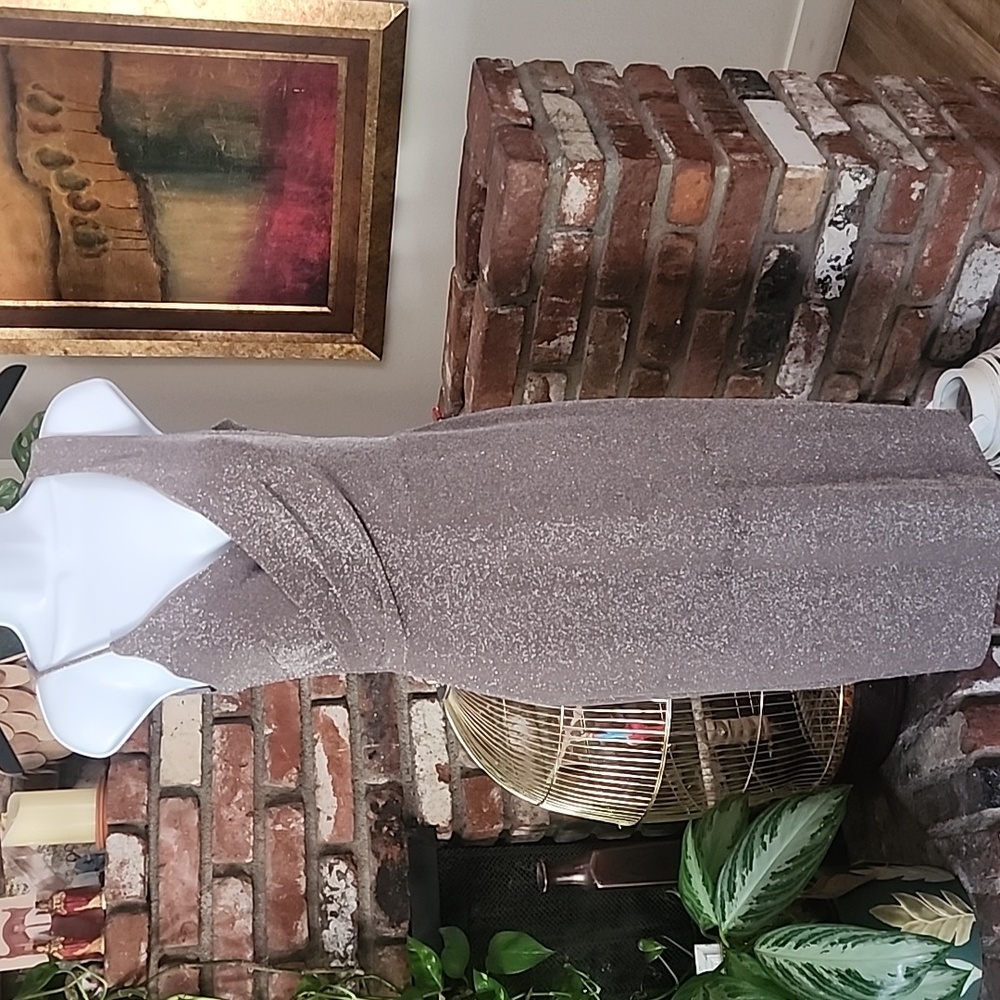 Betsy & Adam Metallic Purple Sleeveless Cocktail Midi Dress - Picture 2 of 13